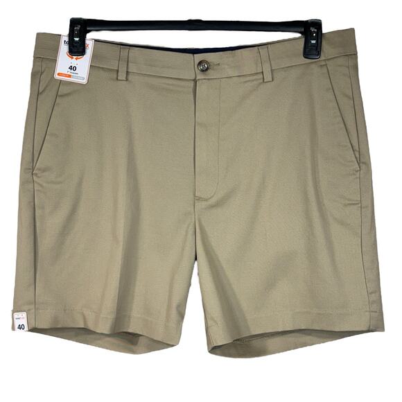 Roundtree & Yorke SZ 40 Total Flex Shorts Pockets Zip-Fly Classic Fit Flat Front - Picture 1 of 8